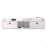 Rack Suspenso 2 Gavetas Decorativo Puxador Amalfi 0,90 Vegas - Branco - 7
