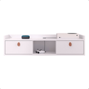 Ver imagem 7 de Rack Suspenso 2 Gavetas Decorativo Puxador Amalfi 0,90 Vegas - Branco