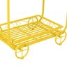 Carrinho Jardineira/floreira Porta Vasos em Aço Amarelo - 4