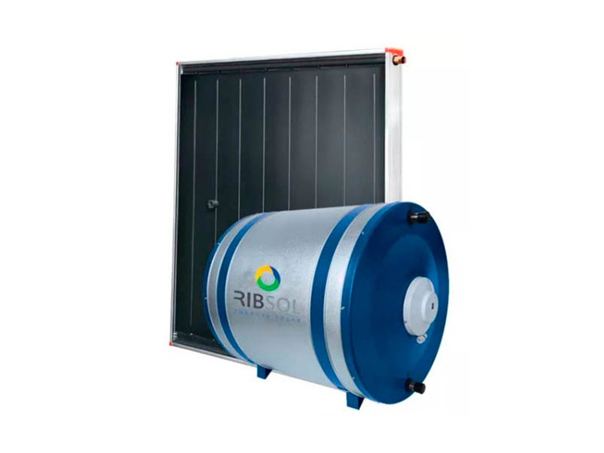 Kit Solar Boiler 200 Litros E 1 Coletor 200x100 Inox Ribsol