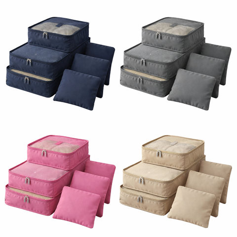 Kit 6 Organizadores de Mala para Viagem Cores Variadas