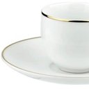 Ver imagem 5 de Jogo 6 Xícaras Café com Pires em Porcelana 90ml Legacy Gold Mesa Posta Servir