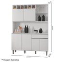 Ver imagem 2 de Armário para Cozinha Kit Alice Amêndoa Branco - Ajl