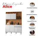 Ver imagem 4 de Armário para Cozinha Kit Alice Amêndoa Branco - Ajl