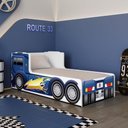 Ver imagem 2 de Cama Caminhão Infantil Adesivada Azul Quarto Juvenil