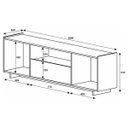 Ver imagem 2 de Rack para TV até 60 Polegadas 180cm 2 Portas com Gaveta Grafite/Fume 2090