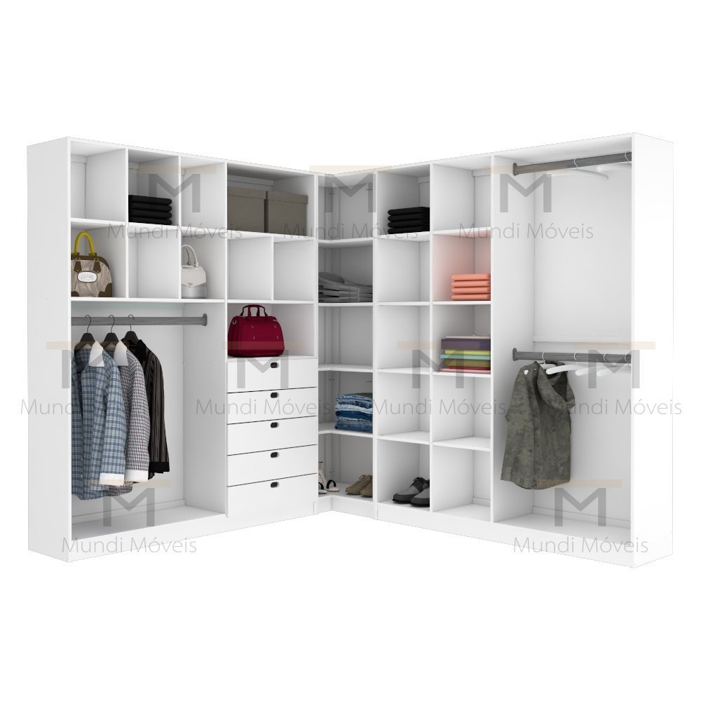 KIT CLOSET MODULAR M77.2021.B (102,42,44) CASA, QUARTO MUNDI MOVEIS - 5