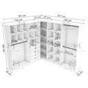 Ver imagem 2 de KIT CLOSET MODULAR M77.2021.B (102,42,44) CASA, QUARTO MUNDI MOVEIS