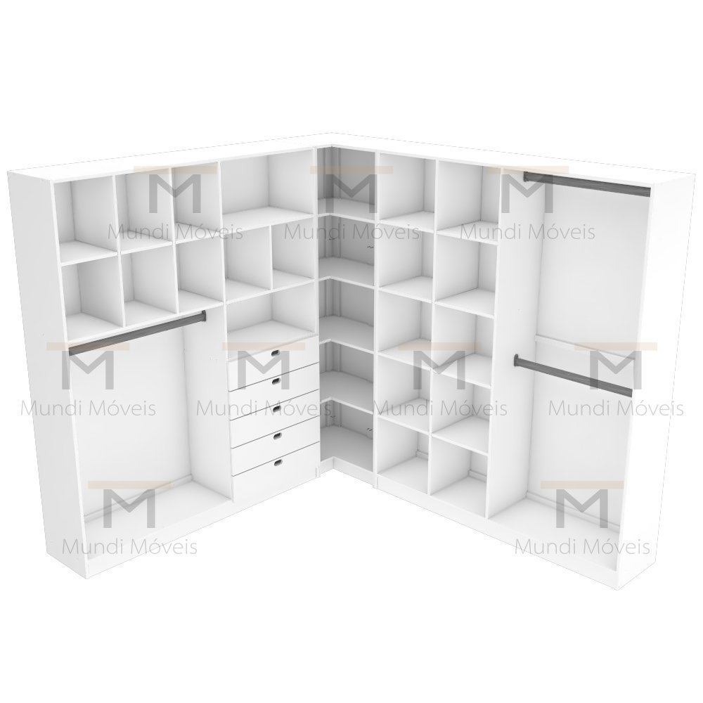 KIT CLOSET MODULAR M77.2021.B (102,42,44) CASA, QUARTO MUNDI MOVEIS - 6