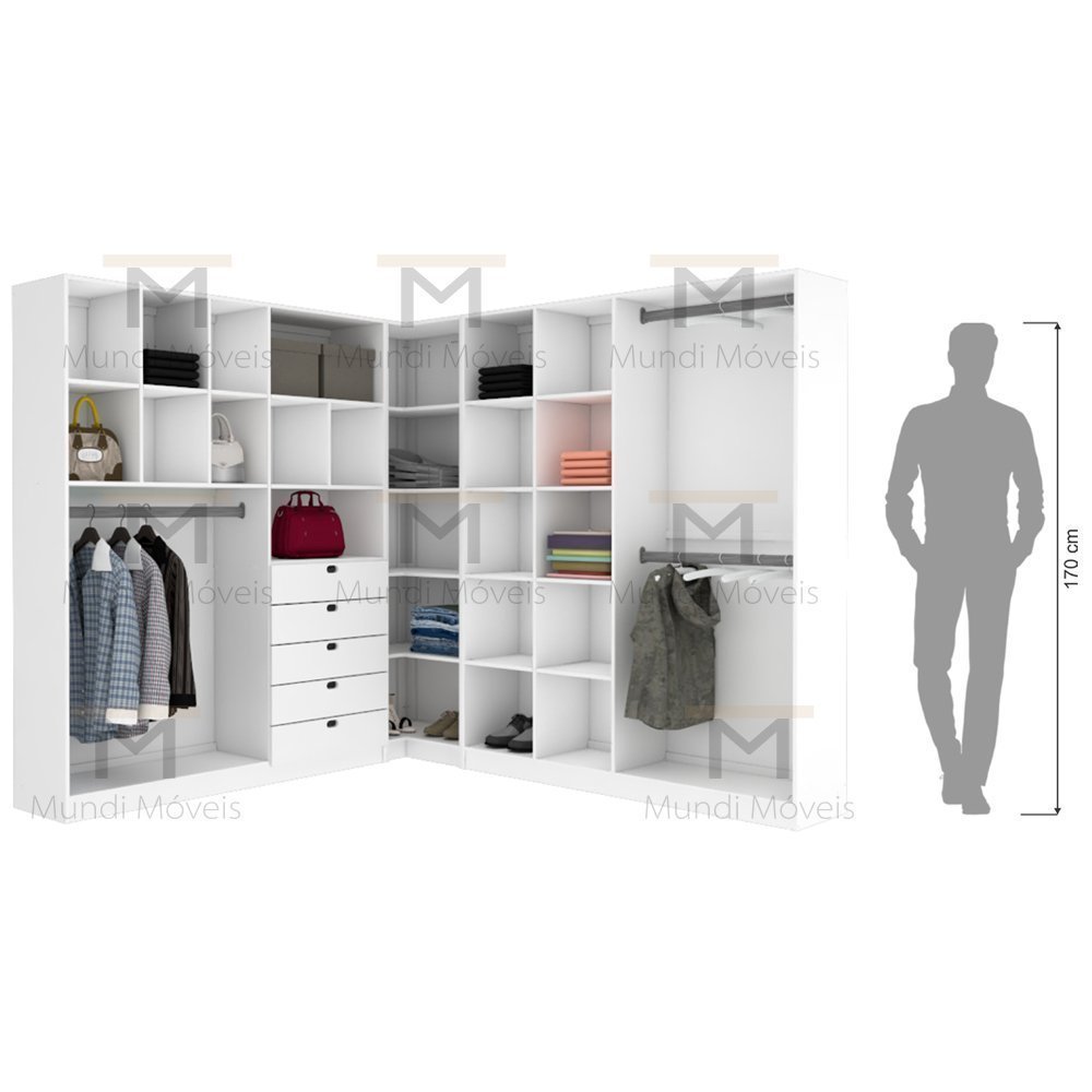 KIT CLOSET MODULAR M77.2021.B (102,42,44) CASA, QUARTO MUNDI MOVEIS - 3