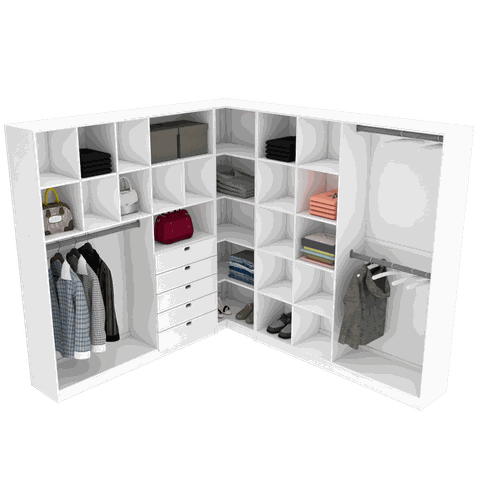 KIT CLOSET MODULAR M77.2021.B (102,42,44) CASA, QUARTO MUNDI MOVEIS