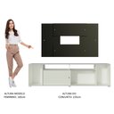 Ver imagem 6 de Rack Madesa Cancun e Painel para TV até 58 Polegadas Branco/Preto 098N Cor:Branco/Preto