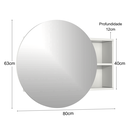 Ver imagem 3 de Armário Espelheira para Banheiro Luna 80cm