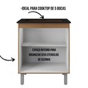 Ver imagem 4 de Balcão Jade para Cooktop 5 Bocas 2 Portas Savana Off White Moblis