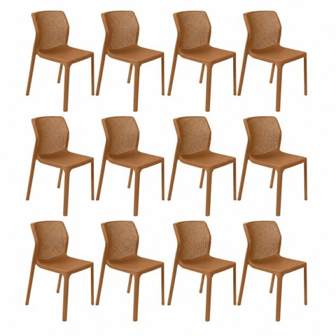Kit 12 Cadeiras Laryssa Terracota