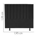 Ver imagem 3 de Cabeceira Estofada King 195CM Cora Suede Preto - D A DECOR D&A Decor