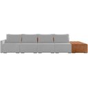Ver imagem 7 de Sofá Ilha Modular para Sala 432cm com Puff Dublin K01 Veludo Cinza Sintético Caramelo - Lyam Decor