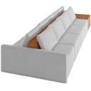 Ver imagem 4 de Sofá Ilha Modular para Sala 432cm com Puff Dublin K01 Veludo Cinza Sintético Caramelo - Lyam Decor