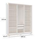 Ver imagem 7 de Guarda-Roupa Casal 6 Portas 2 Gavetas 100% MDF Zurique Off White/Nevaska