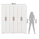 Ver imagem 3 de Guarda-Roupa Casal 6 Portas 2 Gavetas 100% MDF Zurique Off White/Nevaska