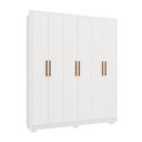 Ver imagem 2 de Guarda-Roupa Casal 6 Portas 2 Gavetas 100% MDF Zurique Off White/Nevaska