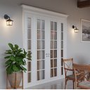 Ver imagem 3 de Arandela Colonial Nina Quadrada Vidro Liso Preto - Blumenau