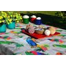 Toalha de Mesa Retangular 4 Lugares Araras Cariocas - 1,30 - 1,50 - 1