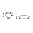 Ver imagem 2 de Conjunto 6 Xícaras de Chá com Pires Coup Oliveira 250ml