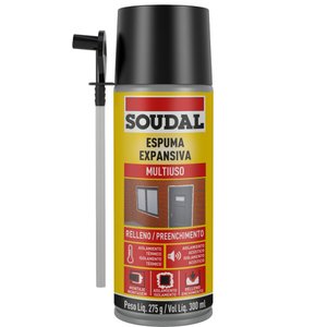 Espuma Expansiva PU Manual Multiuso 500ML - 123362 - SOUDAL BRASIL