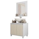 Ver imagem 2 de Kit Conjunto Gabinete Armario Banheiro Espelho Clean Caemmun