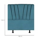 Ver imagem 3 de Cabeceira Estofada Cama Box Solteiro 100 Cm Ariel Suede:azul Turquesa