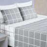 Jogo de Cama Com Lençol de Cima 200 fios Austin Queen 04 Peças - Cinza Bia Enxovais - 1