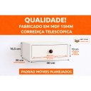 Ver imagem 5 de Kit 2 Mesas de Cabeceira Suspensas 40cm com Gaveta MDF 15mm Branco Já Montadas