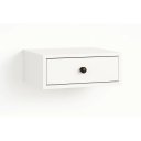 Ver imagem 2 de Kit 2 Mesas de Cabeceira Suspensas 40cm com Gaveta MDF 15mm Branco Já Montadas
