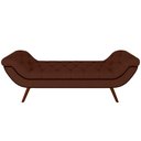 Ver imagem 5 de Kit Cabeceira Cama Box Casal 195 Cm Madrid com Puff Recamier Santorini Veludo Marrom - Lyam Decor