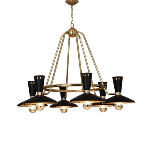 Lustre Pendente Clássico Pier em Metal para Sala Hall e Quarto 80cm