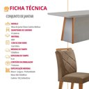 Ver imagem 6 de Mesa de Jantar Diane Tampo 120cm Mdf Vidro Canto Copo e 4 Cadeiras Melissa Moderna Mobilia
