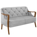 Ver imagem 7 de Conjunto Decorativo 2 Poltronas e 1 Namoradeira 2 Lugares Hand Veludo Cinza - Gran Belo