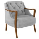 Ver imagem 6 de Conjunto Decorativo 2 Poltronas e 1 Namoradeira 2 Lugares Hand Veludo Cinza - Gran Belo