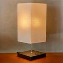Ver imagem 1 de Abajur Luminaria de Mesa Quadrado e Interruptor Ref 49 Decoração Casa Sala Quarto Escritório Moveis