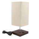 Ver imagem 4 de Abajur Luminaria de Mesa Quadrado e Interruptor Ref 49 Decoração Casa Sala Quarto Escritório Moveis