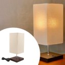 Ver imagem 2 de Abajur Luminaria de Mesa Quadrado e Interruptor Ref 49 Decoração Casa Sala Quarto Escritório Moveis
