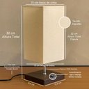 Ver imagem 3 de Abajur Luminaria de Mesa Quadrado e Interruptor Ref 49 Decoração Casa Sala Quarto Escritório Moveis
