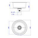 Ver imagem 2 de Cuba Deca Cozinha Redonda 40cm Facile Inox