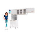 Ver imagem 2 de Kit de Cozinha Completa 3 Peças Diamante (2 Armários + 1 Paneleiro) Branco/preto - Telasul