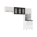 Ver imagem 1 de Kit de Cozinha Completa 3 Peças Diamante (2 Armários + 1 Paneleiro) Branco/preto - Telasul