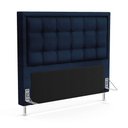 Ver imagem 1 de Cabeceira Taurus 140 para Cama de Casal N-025 Veludo Azul Marinho Aradecor