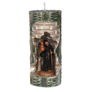 São Longuinho na Vela Gruta cor: Verde com Dourado