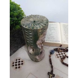 São Longuinho na Vela Gruta cor: Verde com Dourado - 2