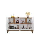 Ver imagem 3 de Buffet Lizz 170 Cm Cor:branco/cedro